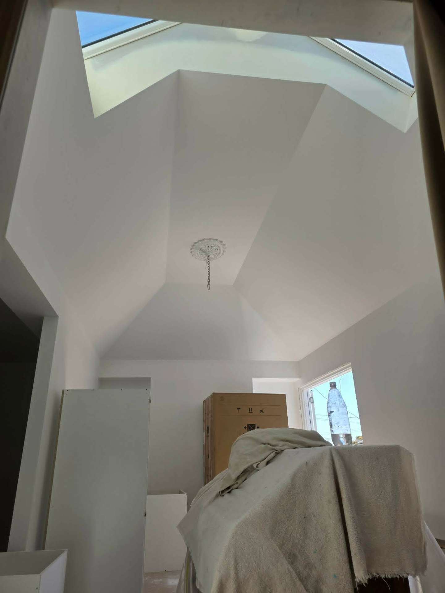 Bright stairwell with square-set ceiling and clean cornice lines in a Ballarat home